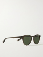 GARRETT LEIGHT CALIFORNIA OPTICAL - Clement Round-Frame Acetate Sunglasses