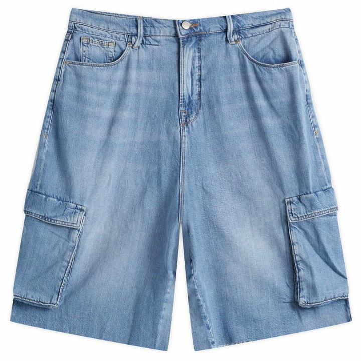 Photo: Good American Women's Denim Cargo Short in Indigo