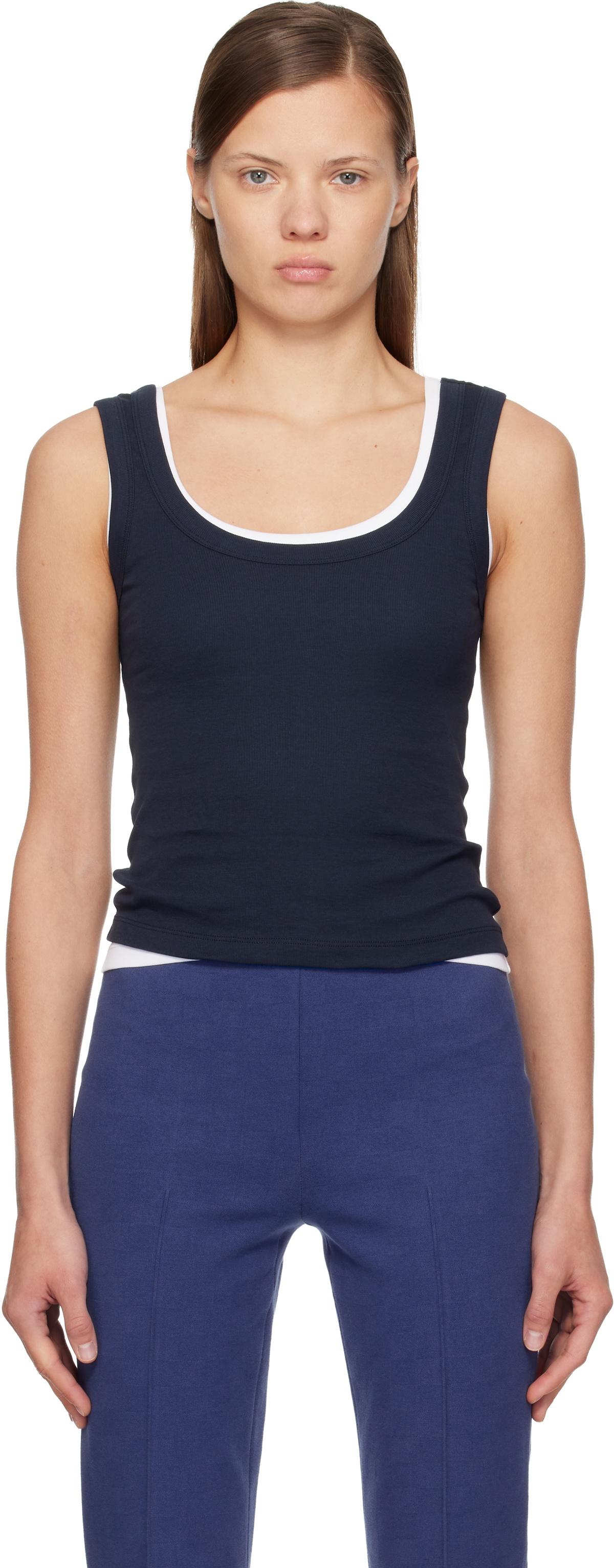 FLORE FLORE Navy Hillie Tank Top