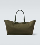 The Row Idaho XL leather-trimmed canvas tote bag