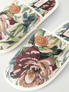 Valentino Garavani - Logo-Embellished Jacquard Slippers - Neutrals