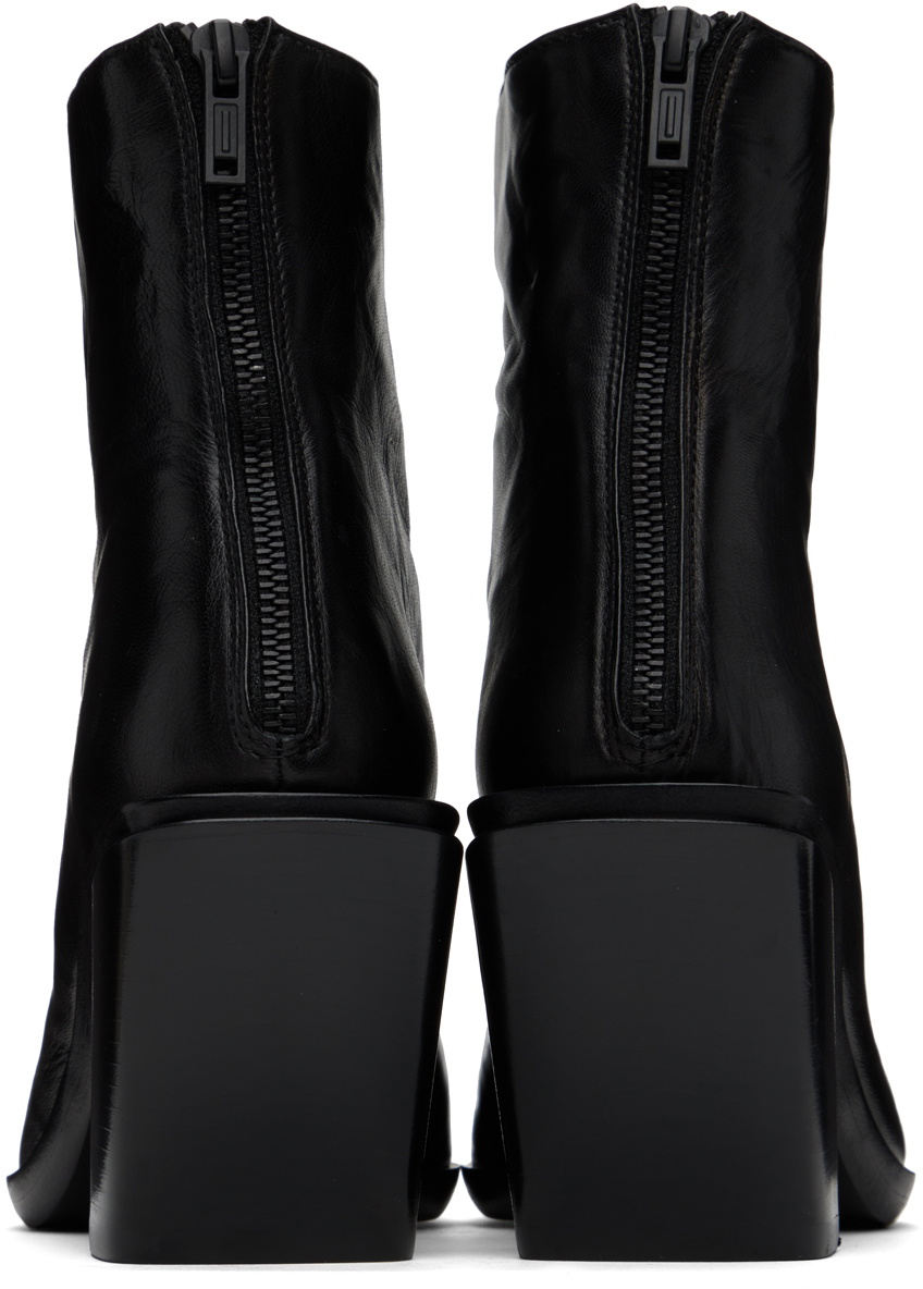 ショートブーツ・ブーティ Florentine Ankle Boots - Ann Demeulemeester - Black - Leathe Ann Demeulemeester Black Florentine Boots Ann Demeulemeester