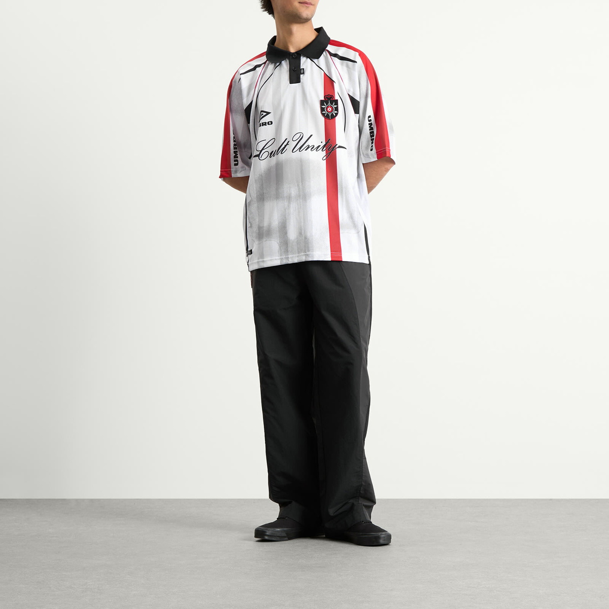 Umbro by Slam Jam Men's 01 03 Polo in White Red