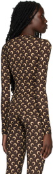 Marine Serre Brown Second Skin Moon Top