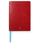 Montblanc - #146 Debossed Leather Notebook - Red