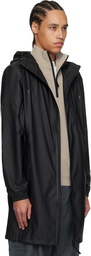 RAINS Black Long Storm Breaker Rain Coat