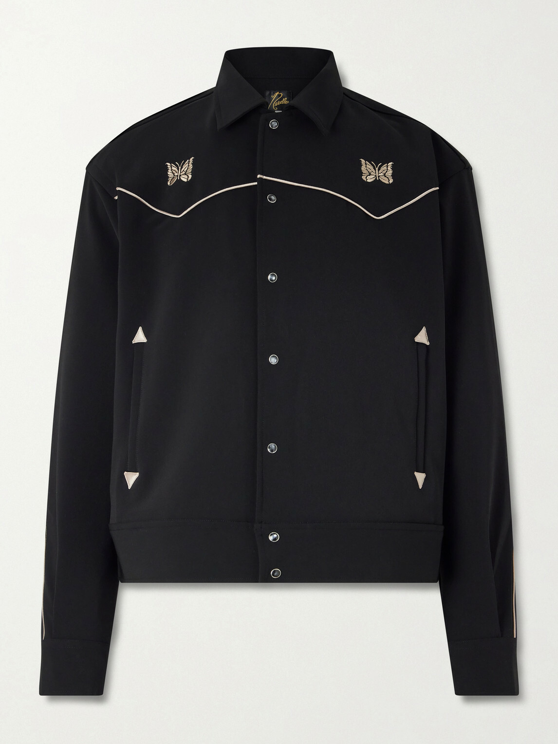 Needles - Piping Cowboy Logo-Embroidered Woven Jacket - Black