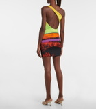 Louisa Ballou - Plunge one-shoulder minidress