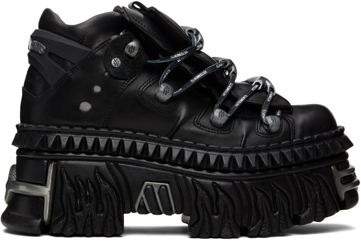 Photo: VETEMENTS Black New Rock Edition Fire Platform Sneakers