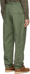 Engineered Garments Khaki Cotton Ripstop Carlyle Trousers