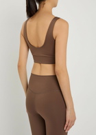 Varley Assure Cori Stretch-jersey bra top Taupe