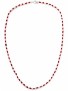 Miansai - Kai Silver Carnelian Beaded Necklace