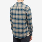 Portuguese Flannel Men's Bazzar Check Shirt in Beige/Aqua