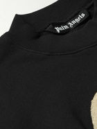 Palm Angels - Logo-Print Apppliqued Cotton-Jersey Sweatshirt - Black