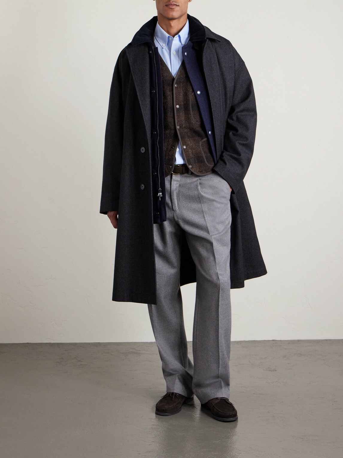 RRL - Monroe Slim-Fit Checked Wool and Cotton-Blend Vest - Brown