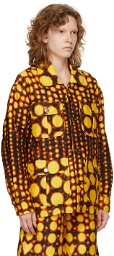 Charles Jeffrey Loverboy Orange Denim Art Jacket