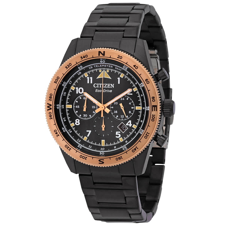 Photo: Citizen Chronograph Eco-Drive Black Dial Mens Watch CA4556-89E