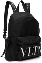 Valentino Garavani Black Nylon VLTN Backpack