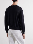 TOTEME - Merino Wool and Silk-Blend Sweater - Black