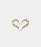 Mateo Swoosh 14kt gold earrings with diamonds