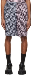 Versace Purple & Pink La Greca Shorts