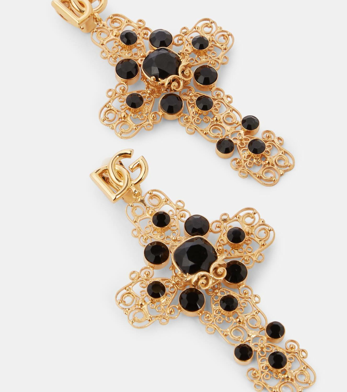 Dolce&Gabbana DG embellished drop earrings
