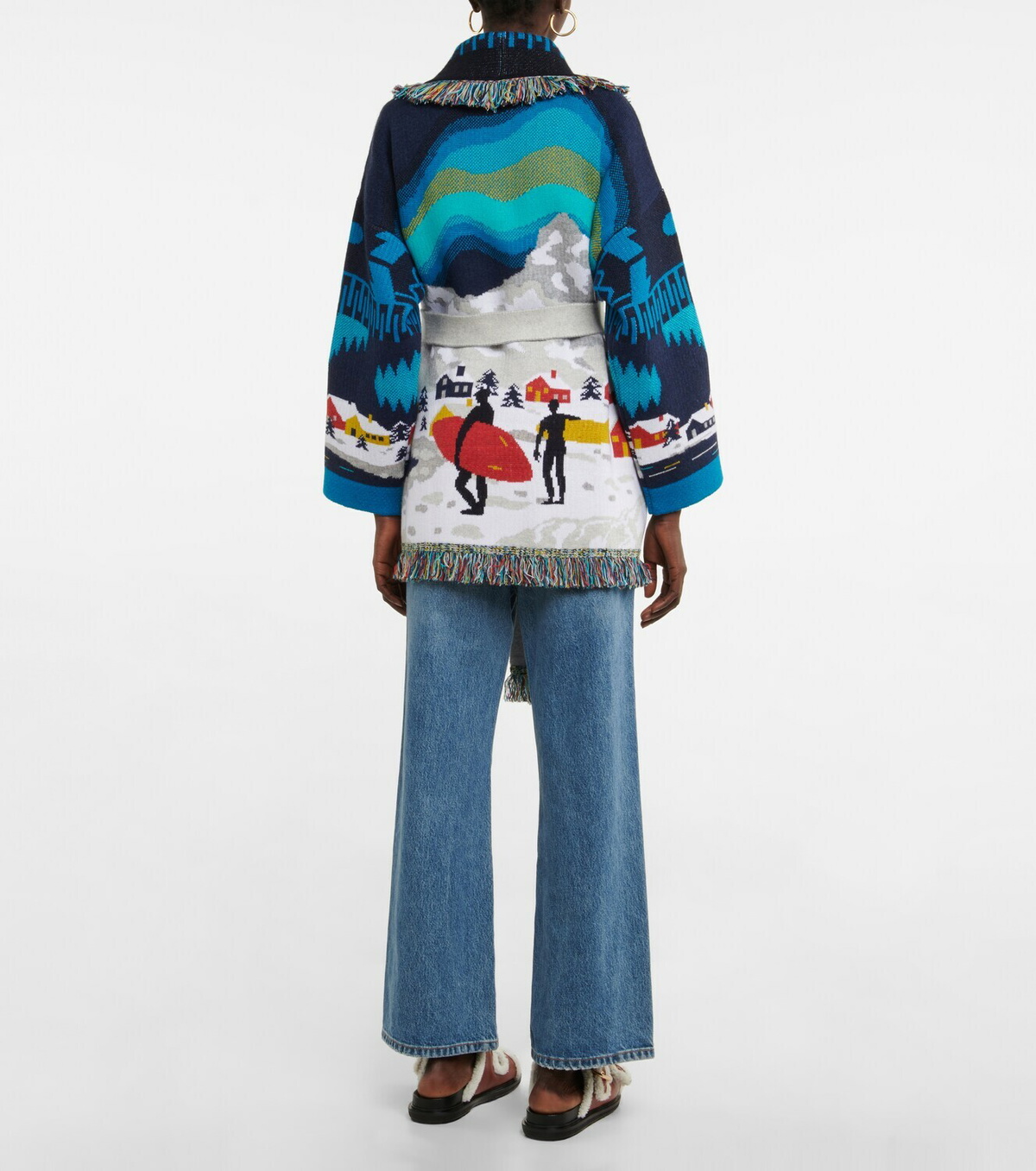 Alanui Arctic Icon jacquard cashmere cardigan
