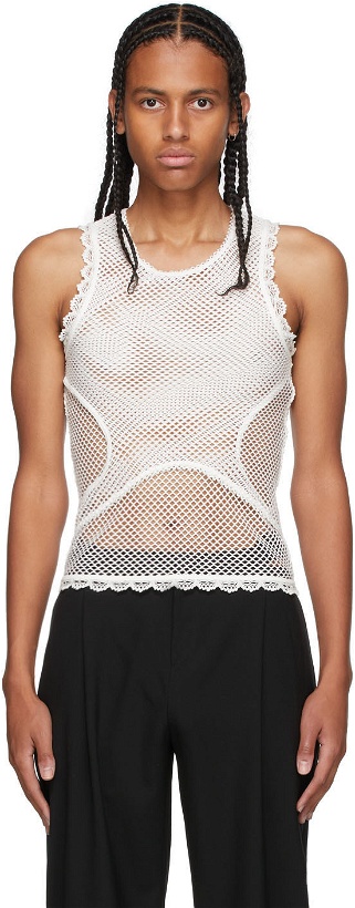 Photo: Dion Lee Off-White Net Lace Tank Top