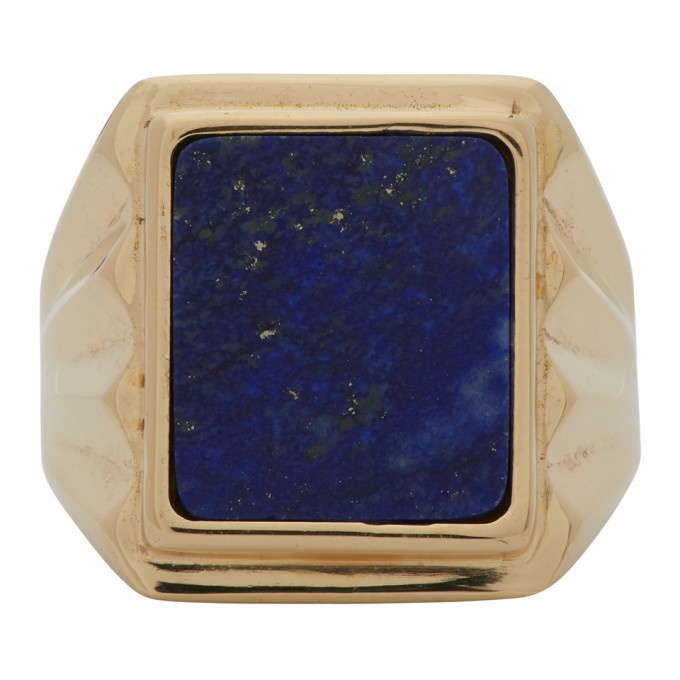 Photo: Bottega Veneta Gold Lapis Lazuli Ring