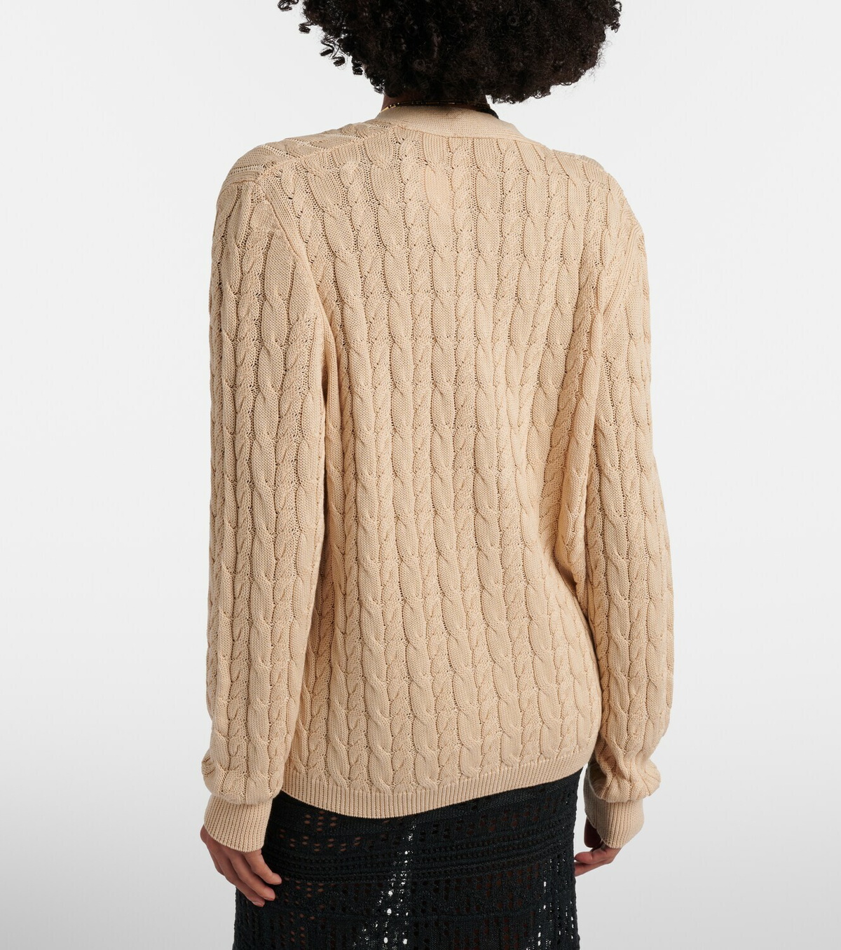 Blazé Milano Ket cable-knit cotton cardigan