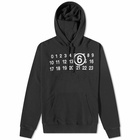 MM6 Maison Margiela Men's Chest Logo Hoody in Black