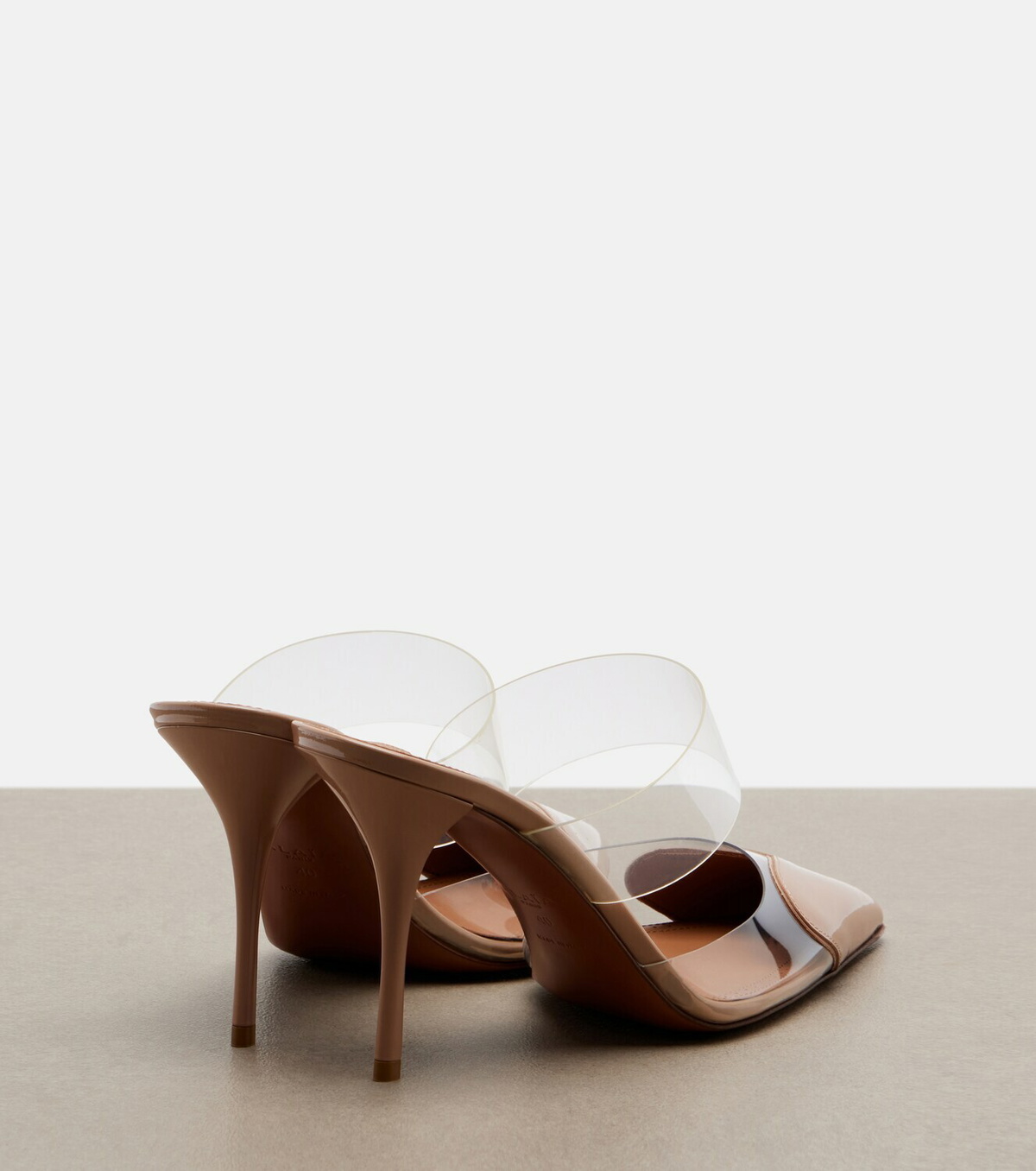 Alaïa Le Cœur patent leather and PU mules