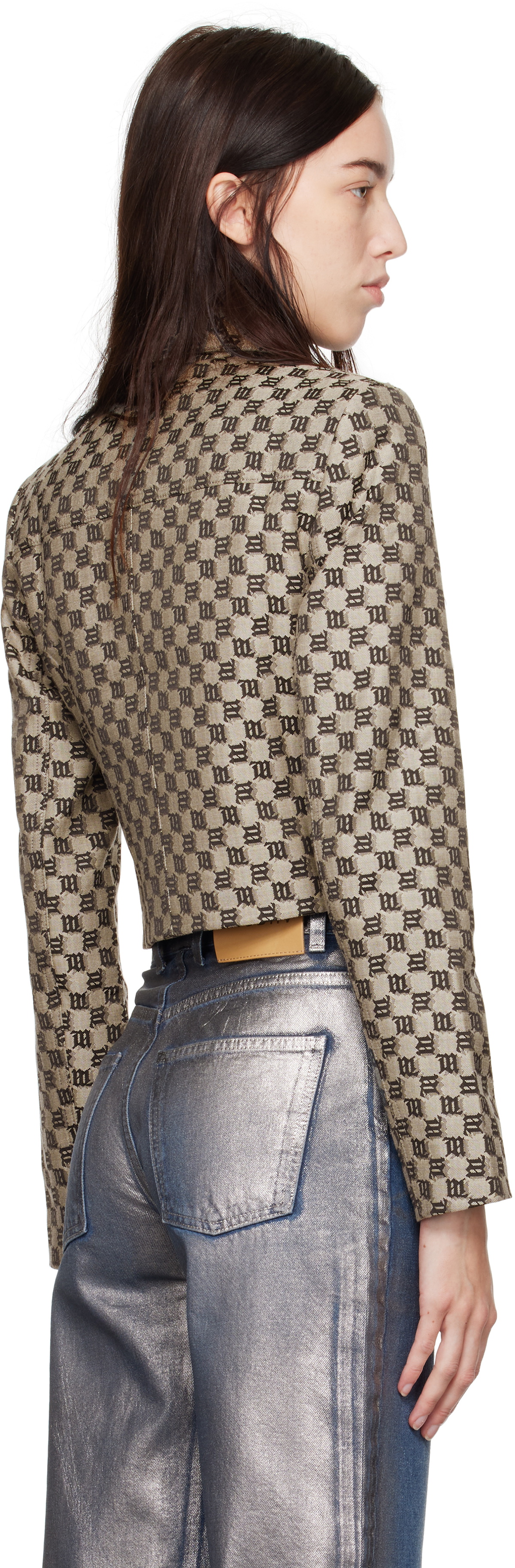 MISBHV Jacquard Canvas Monogram Cropped Jacket
