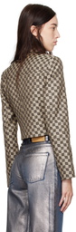 MISBHV Jacquard Canvas Monogram Cropped Jacket