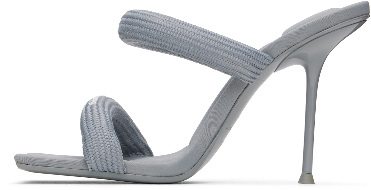 Alexander Wang Gray Julie 105mm Nylon Tubular Heeled Sandals