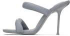 Alexander Wang Gray Julie 105mm Nylon Tubular Heeled Sandals