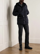 Canali - Quilted Twill Hooded Down Jacket - Blue