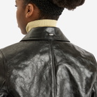 Our Legacy Women's Mini Leather Jacket in Top Dyed Black Leather