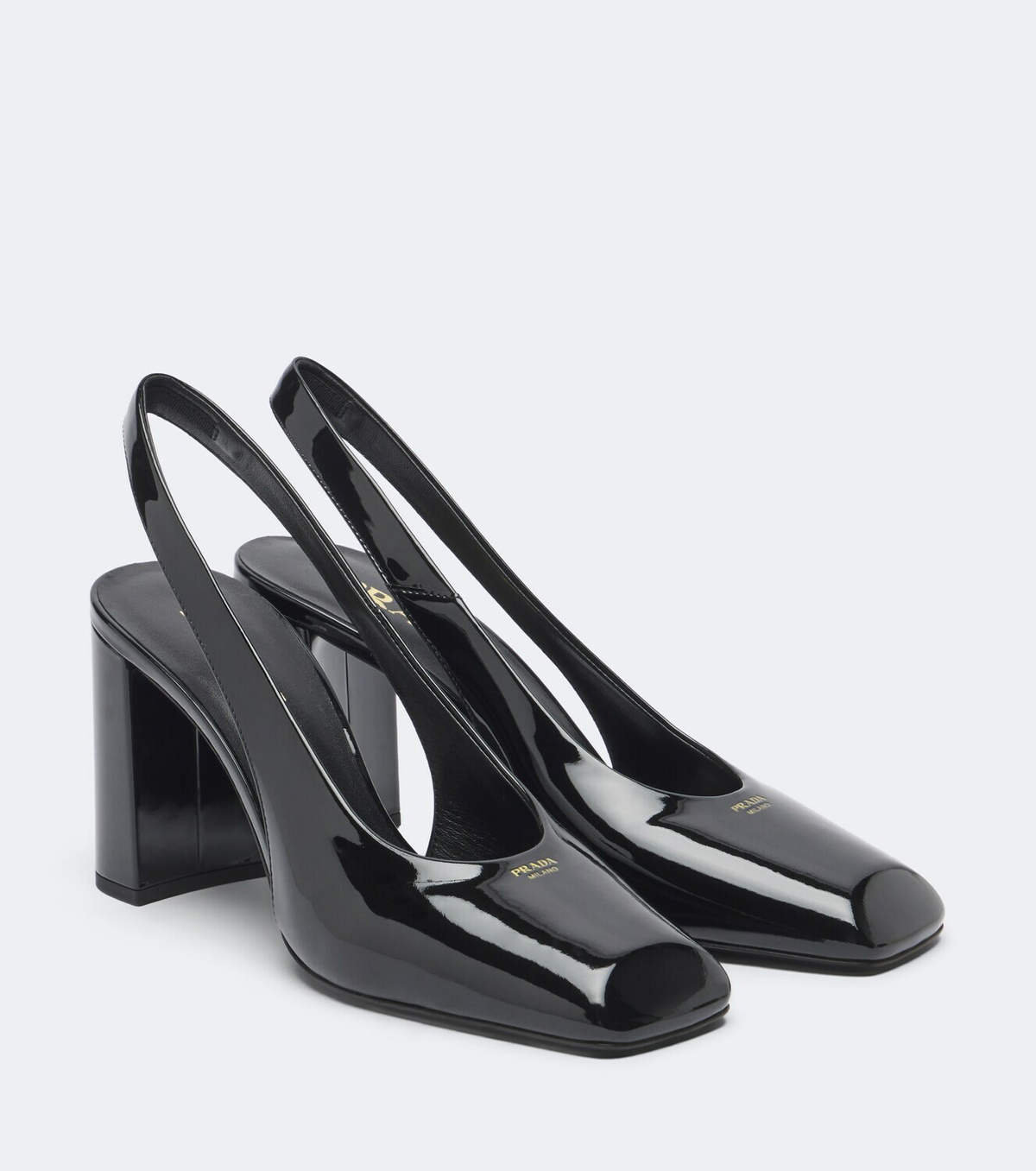 Prada Patent leather slingback pumps
