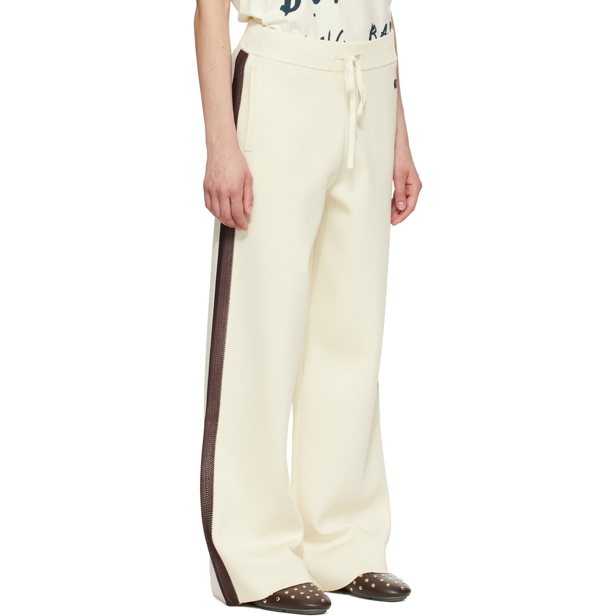 Wales Bonner Off-White Tide Viscose Poly Knit Track Pants