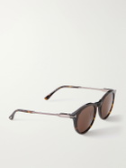 TOM FORD - Round-Frame Tortoiseshell Acetate Sunglasses - Black