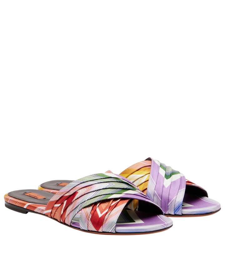 Photo: Missoni Ada Chevron twill slides