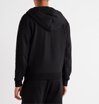 Moncler - Striped Loopback Cotton-Jersey Zip-Up Hoodie - Black