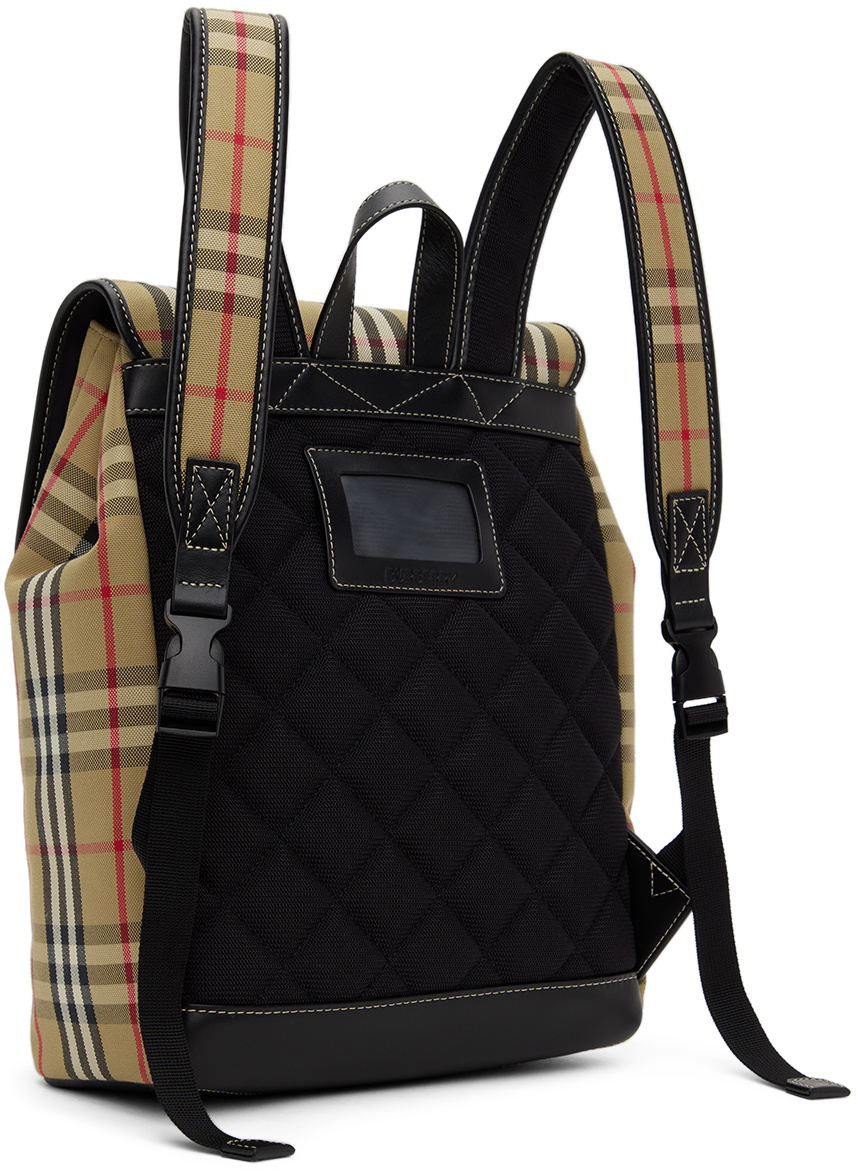 Burberry Kids Beige Check Backpack