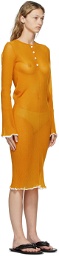 Acne Studios Orange Sheer Dress