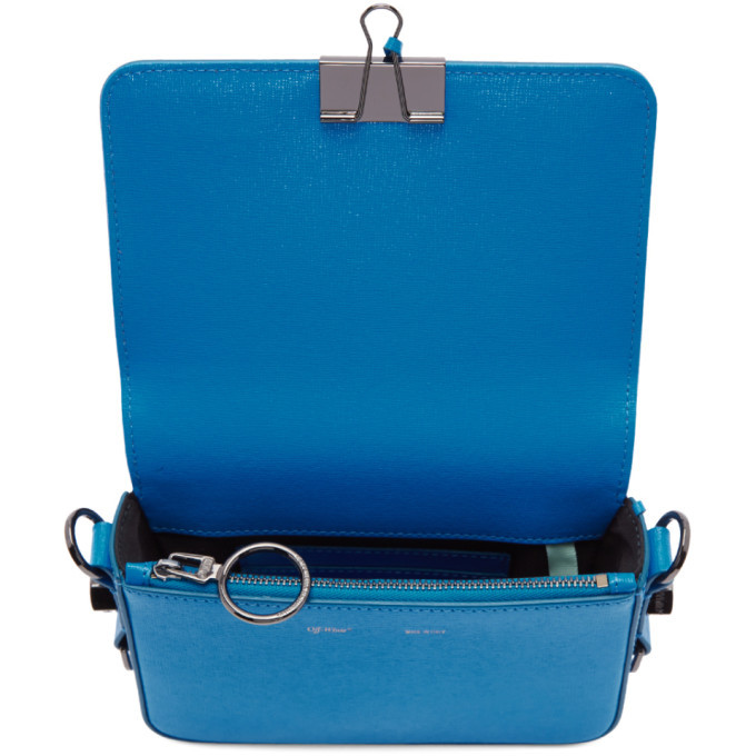 Off-White Blue Mini Plain Flap Bag