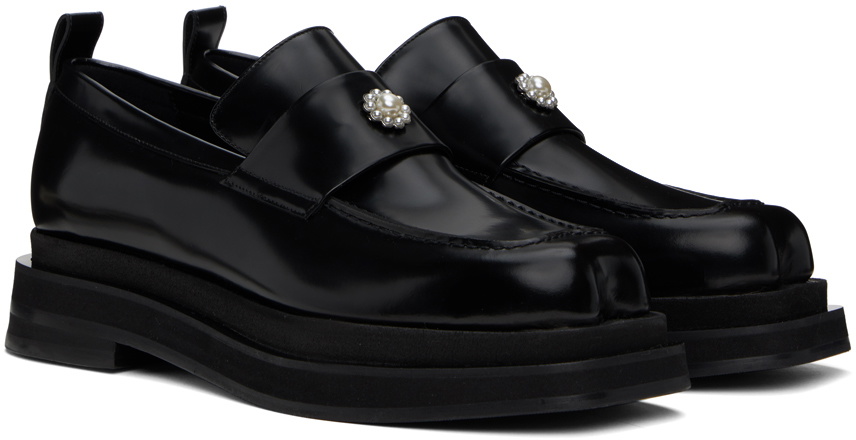 Simone Rocha Black Heart Toe Platform Loafers