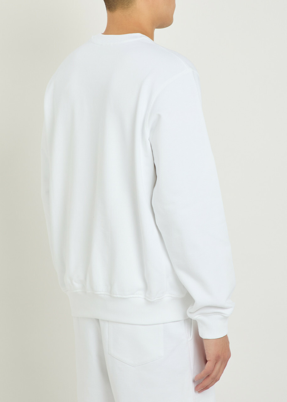 Casablanca Casa Way Printed Cotton Sweatshirt White