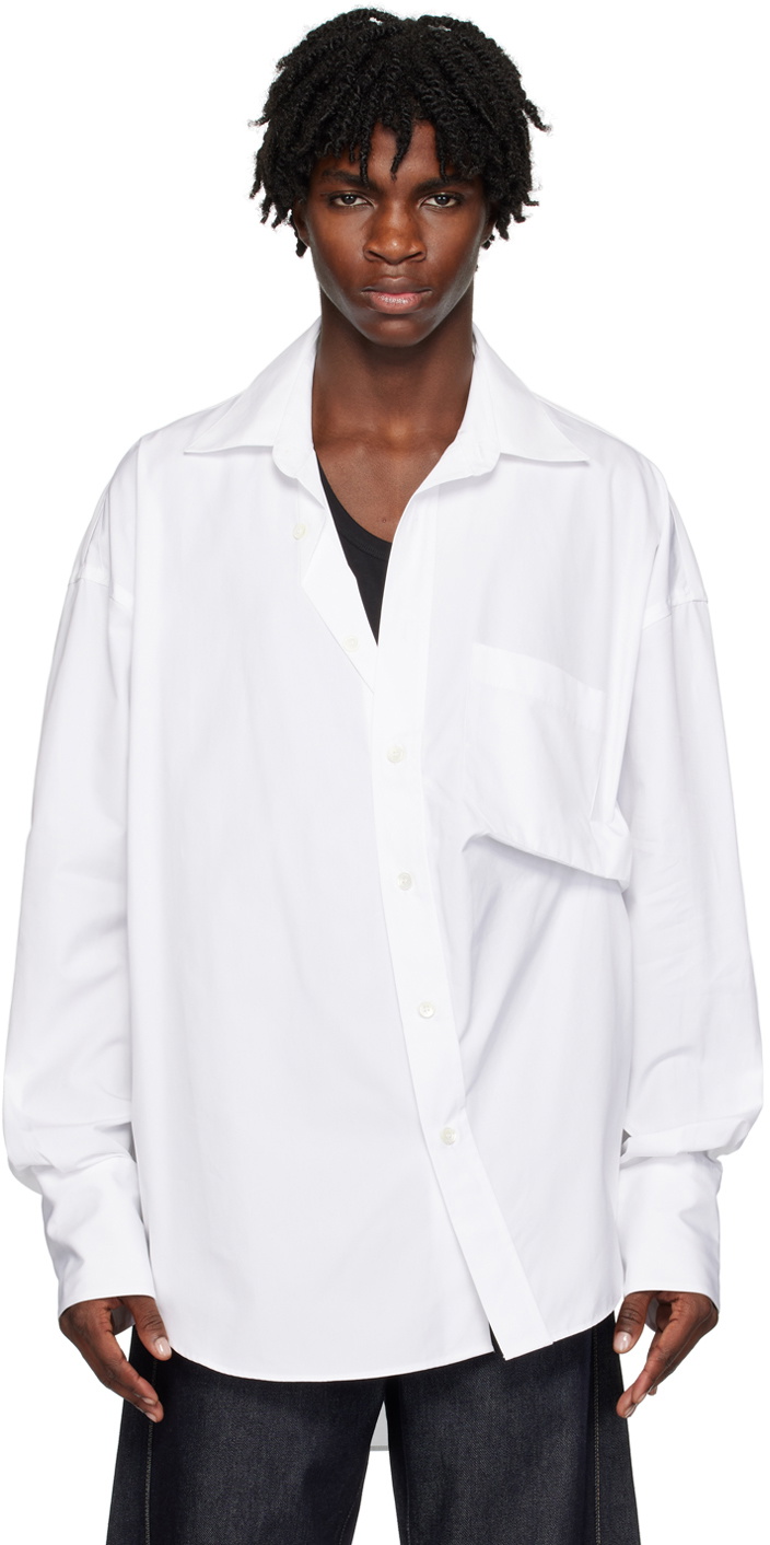 Marina Yee White Maxi Fold Shirt