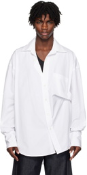 Marina Yee White Maxi Fold Shirt